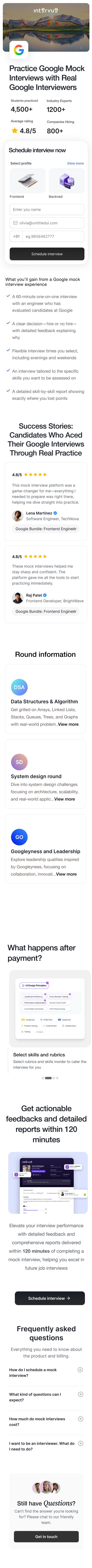 Google bundle page, mobile