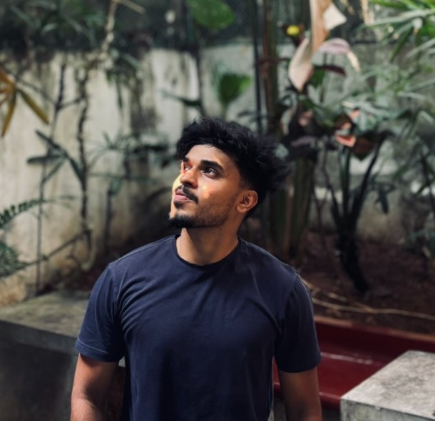 Nadeem in a garden