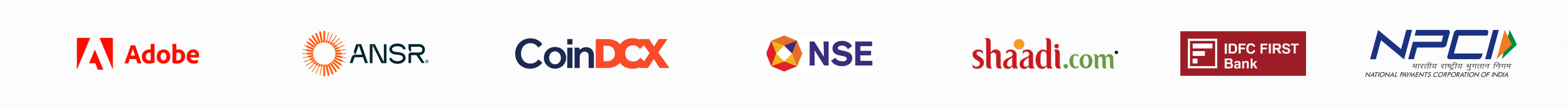 Adobe, ANSR, CoinDCX, NSE, Shaadi.com, IDFC FIRST Bank, NPCI