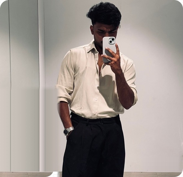 Nadeem, mirror selfie